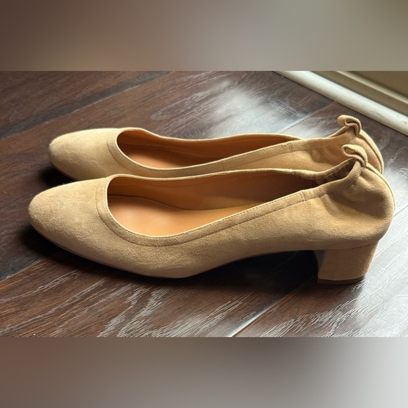 J Crew Women’s Anya Cream Suede Block Heels Size 12 - Picture 5 of 16